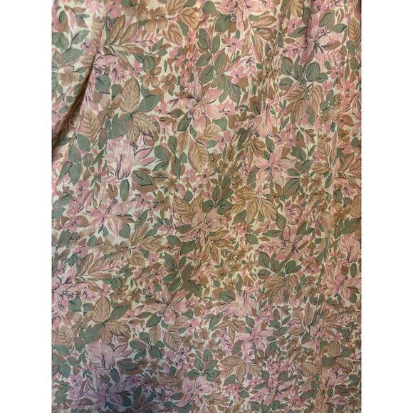 [Vintage] Roberta of California Beige Pink Floral Maxi Prairie Dress - Size S - Picture 6 of 6